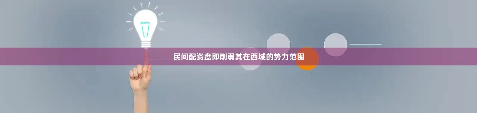 民间配资盘即削弱其在西域的势力范围